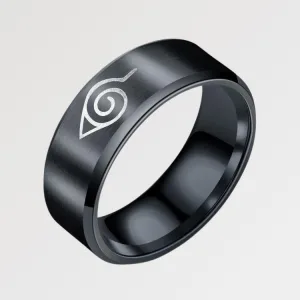 Bague Manga 'symbole Konoha'