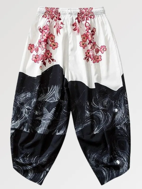 pantalon japonisant motif tsushima