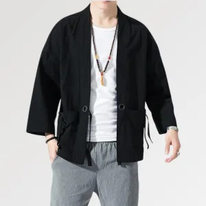 Kimono Noir Homme 'yuudai'