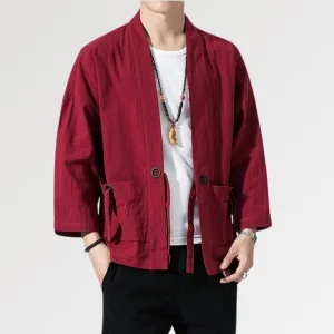Kimono Rouge Homme 'yuudai'