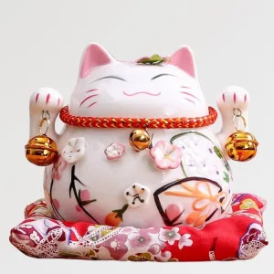 Maneki Neko Japonais 'clochettes'