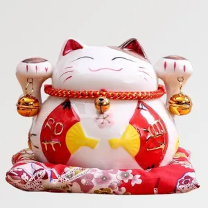 Maneki Neko Tirelire 'éventails'