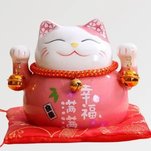 Maneki Neko Tirelire 'rose'