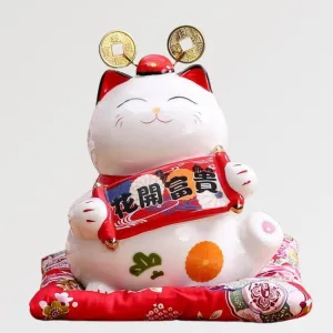 Maneki Neko Tirelire 'ruban Okami'