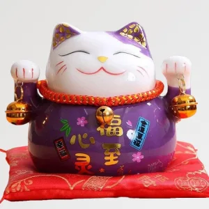 Maneki Neko Tirelire 'violet'