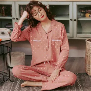 Pyjama Japonais À Pois Pour Femme