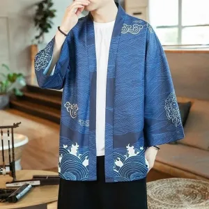 Veste Kimono Bleu Marine 'édition Kaïto'