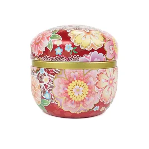 Boîte À Thé Métal Japon Rouge