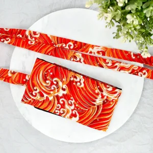 Ceinture Obi Rouge Motif Araumi
