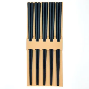 Set 5 Paires De Baguettes Noires