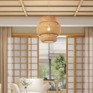 Lampe Suspendue En Bois