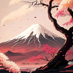 Tableau Japonais Mont Fuji