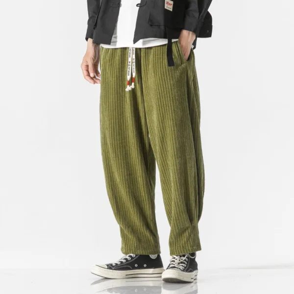 pantalon femme en velours côtelé
