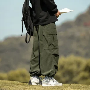 Keitaro - Pantalon Cargo En Velours Côtelé