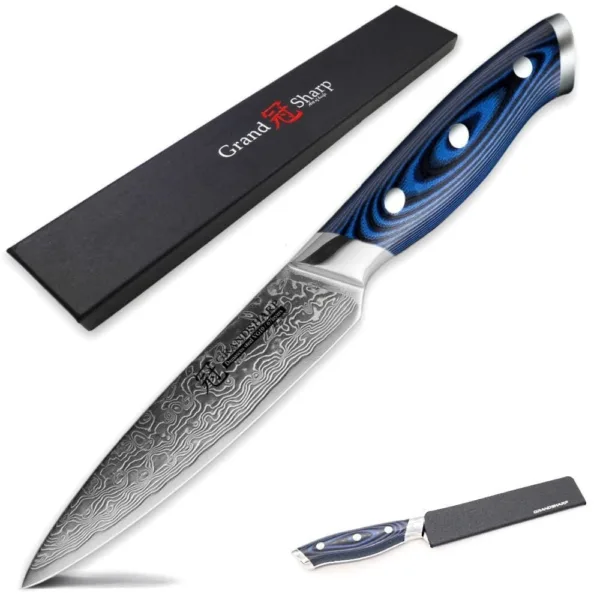 couteau en acier damassé Oyama